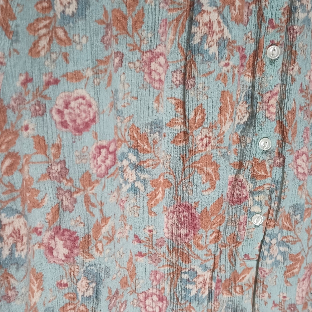 Plus Size Chaps Print Peasant Top 2x Top In Beaut… - image 3